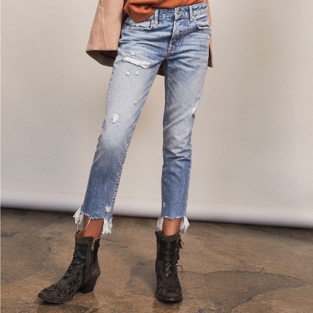 Free People Good Time Relaxed Jeans. Color November Rain